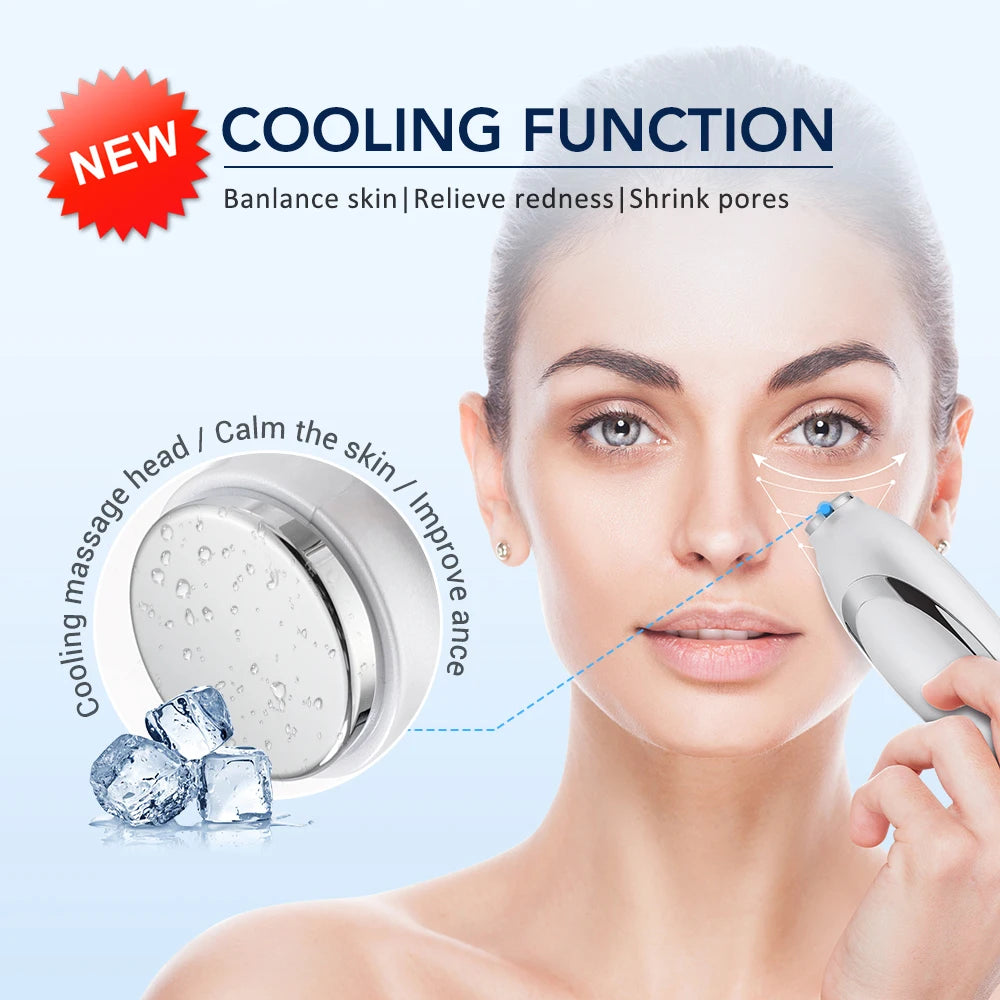 Hot Ice Compress Face Neck Beauty Device EMS Microcurrent Lifting Firming Machine Anti Wrinkle Thin Double Chin Facial Massager