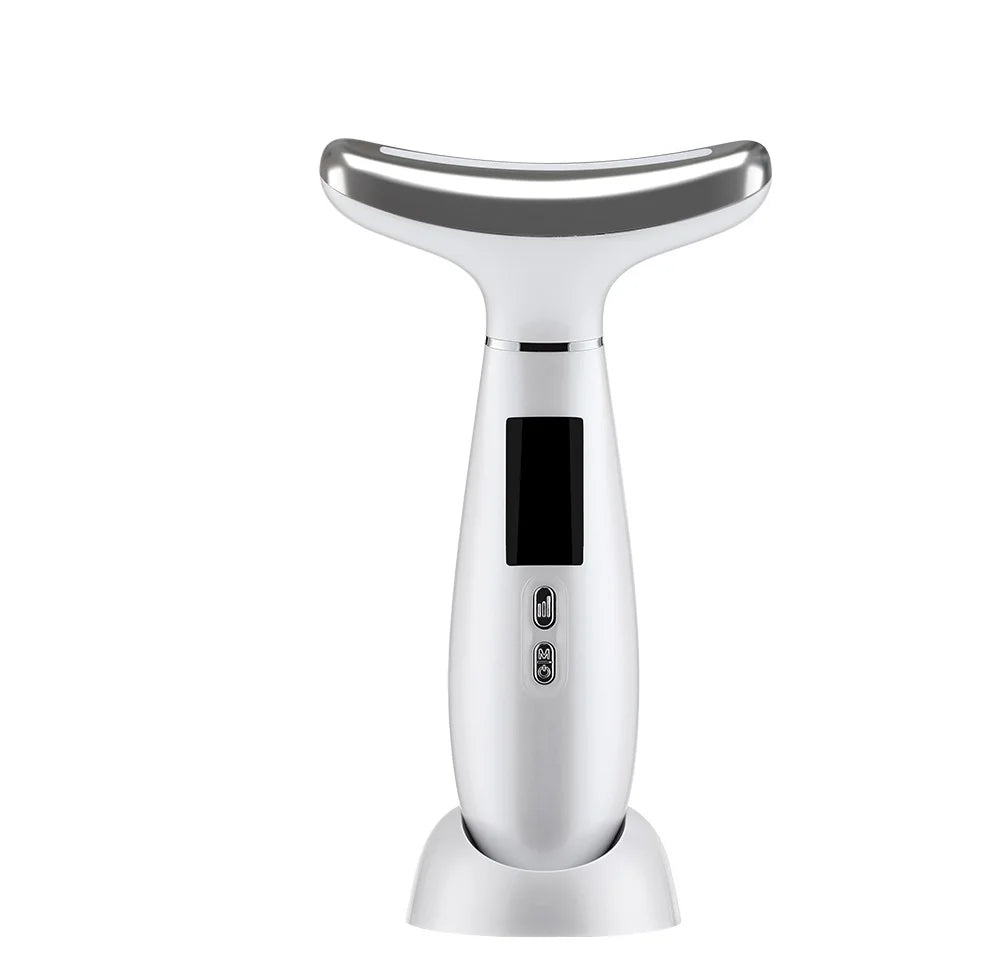 Hot Ice Compress Face Neck Beauty Device EMS Microcurrent Lifting Firming Machine Anti Wrinkle Thin Double Chin Facial Massager