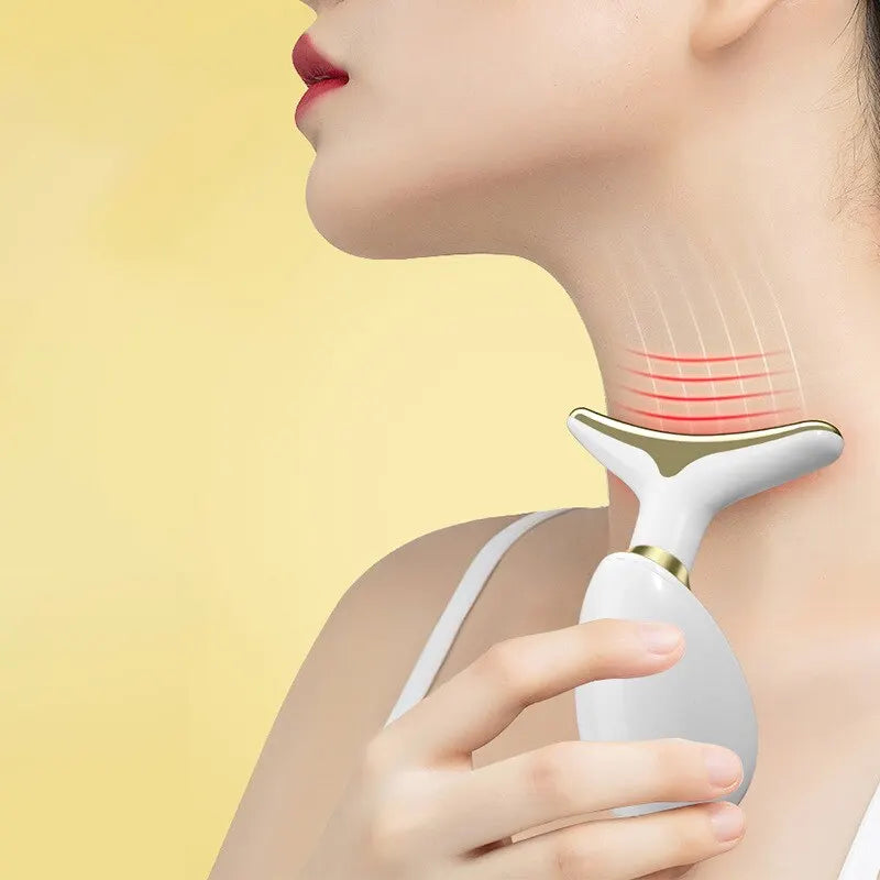 Electric Face Neck Massager for Household Lifting Firming Facial Beauty Massage Tool with DRY BATTERY Not Included