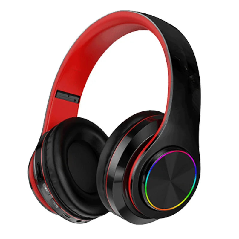 Wireless Bluetooth Headset Colorful Luminous Card-Inserting Game Music Sports Support Mobile Phone Computer