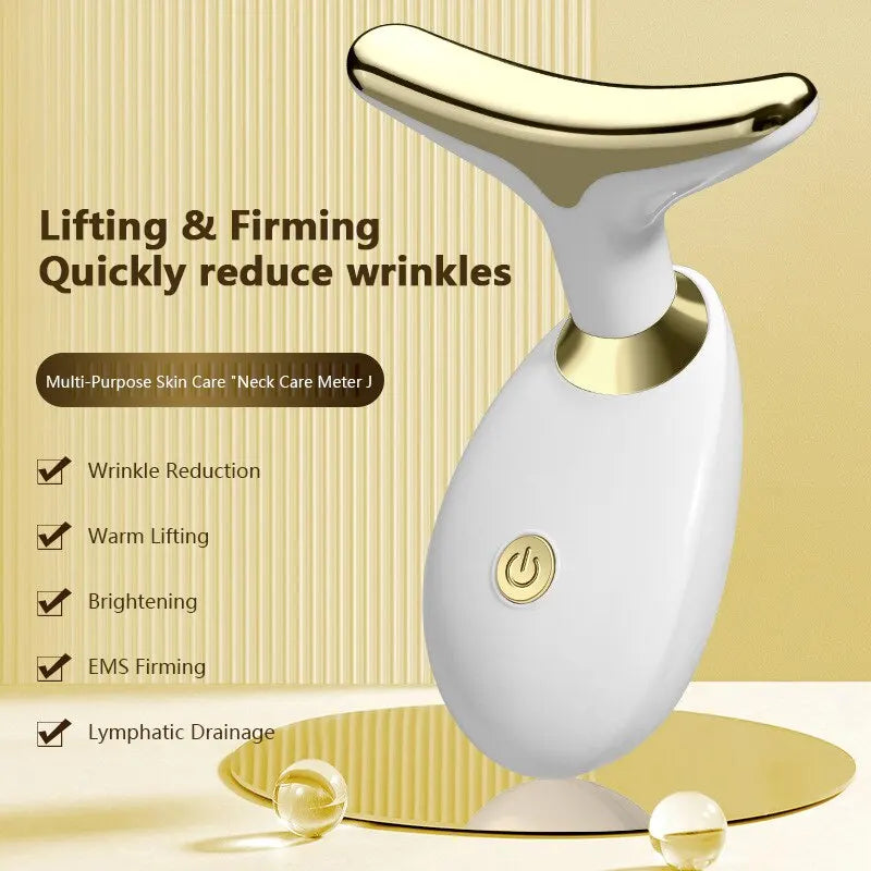 Electric Face Neck Massager for Household Lifting Firming Facial Beauty Massage Tool with DRY BATTERY Not Included