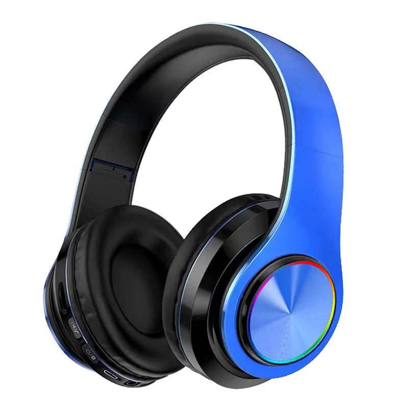 Wireless Bluetooth Headset Colorful Luminous Card-Inserting Game Music Sports Support Mobile Phone Computer